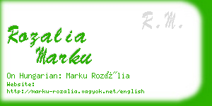 rozalia marku business card